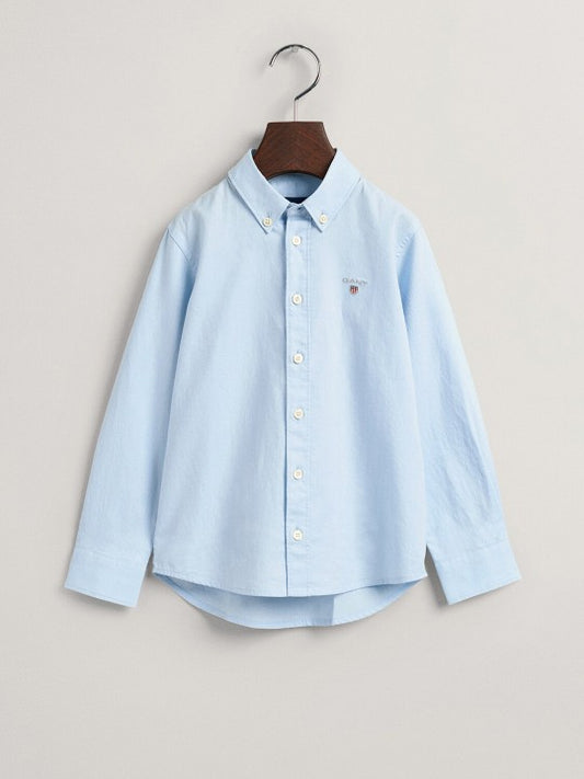 Gant Boys Blue Solid Collar Shirt