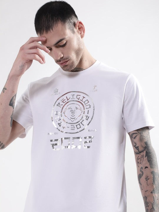 True Religion White Graphic Logo Regular Fit T-Shirt