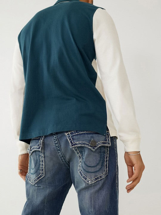 True Religion Men Super T Geno Slim Fit Medium Wash Jeans