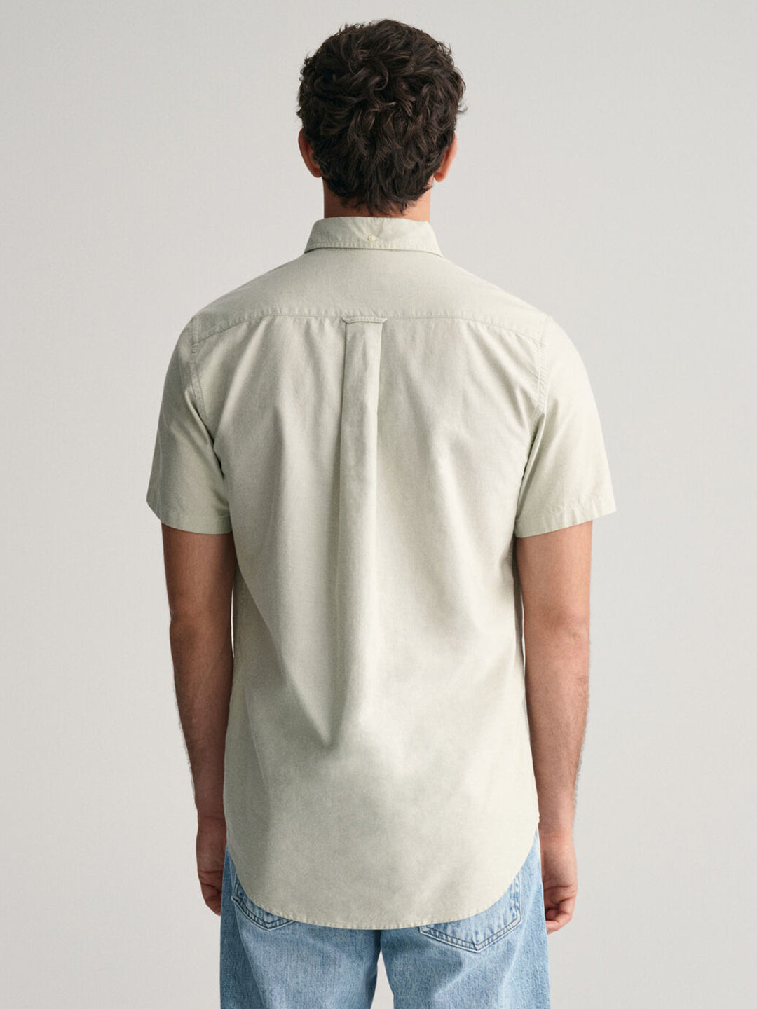 Gant Men Green Solid Button-down Collar Long Sleeves Shirt