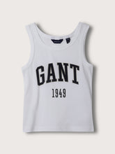 Gant Boys Typography Printed Sleeveless Organic Cotton Slim Fit T-shirt