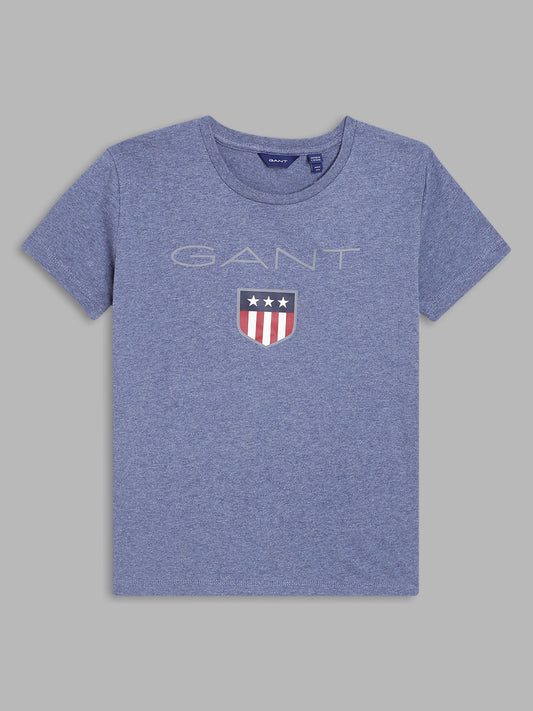 Gant Kids Blue Logo Regular Fit T-Shirt