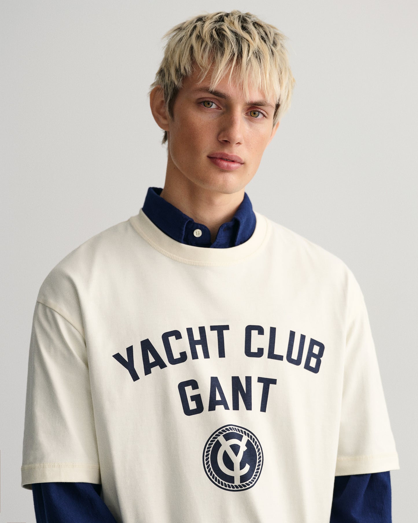 Gant Cream Yacht Logo Regular Fit T-Shirt