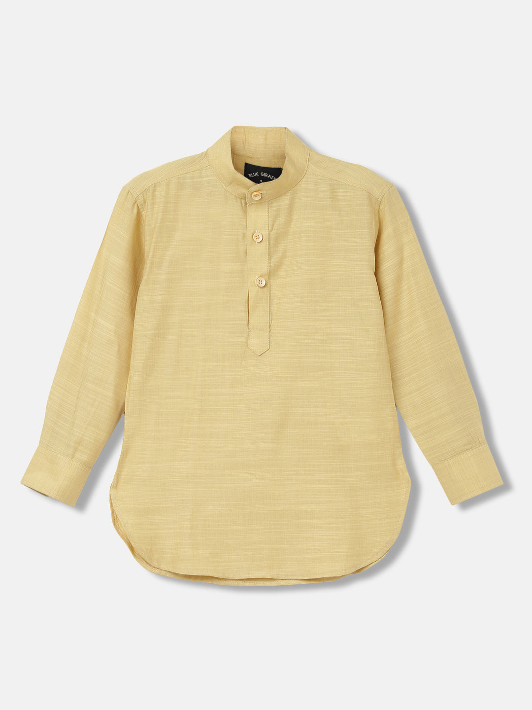 Blue Giraffe Boys Printed Full Sleeves Mandarin Collar Bandi Set