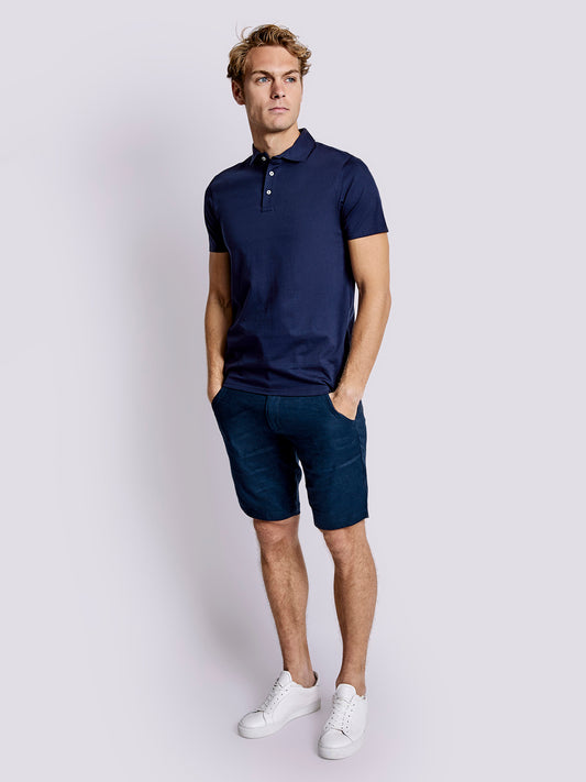 Bruun & Stengade Men Navy Blue Solid Polo TShirt