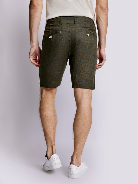 Bruun & Stengade Men Army Solid Regular Fit Shorts