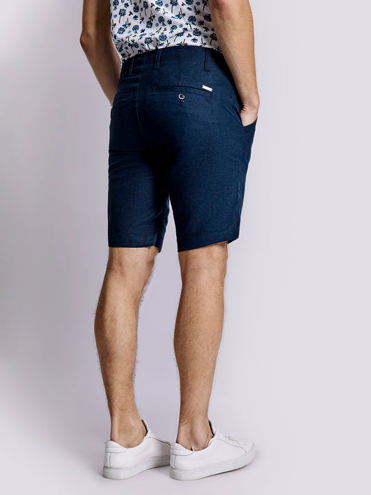 Bruun & Stengade Men Navy Blue Solid Regular Fit Shorts