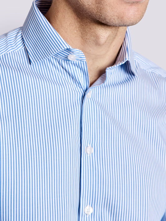 Bruun & Stengade Men Multi Striped Collar Shirt