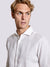 Bruun & Stengade Men White Solid Collar Shirt