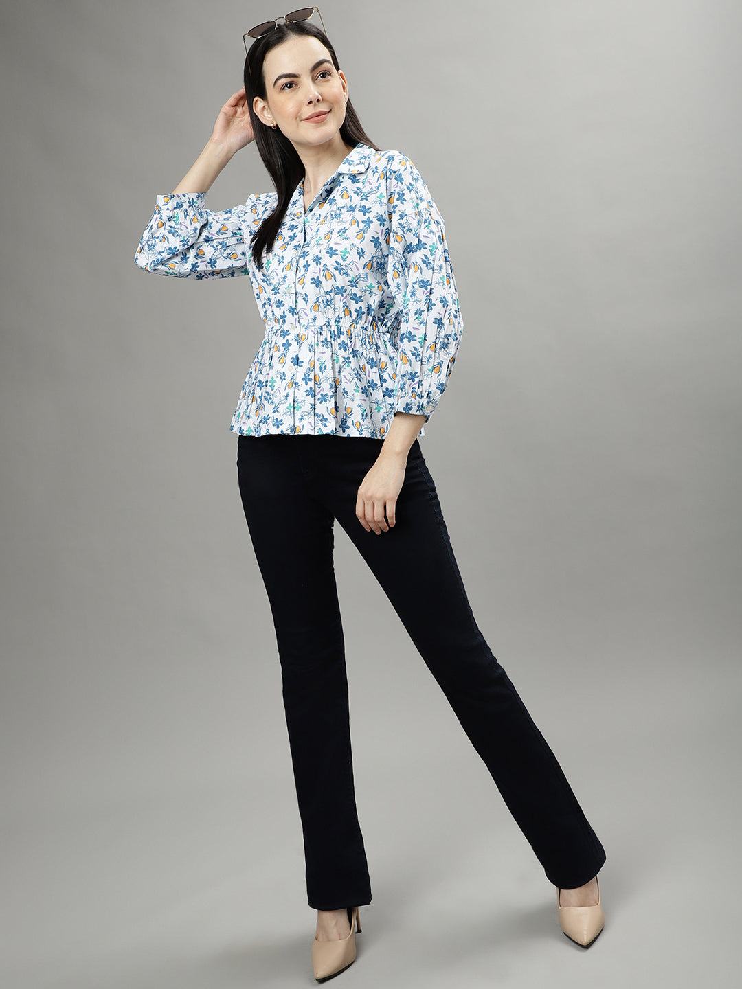 Elle Multi Fashion Floral Printed Regular Fit Shirt