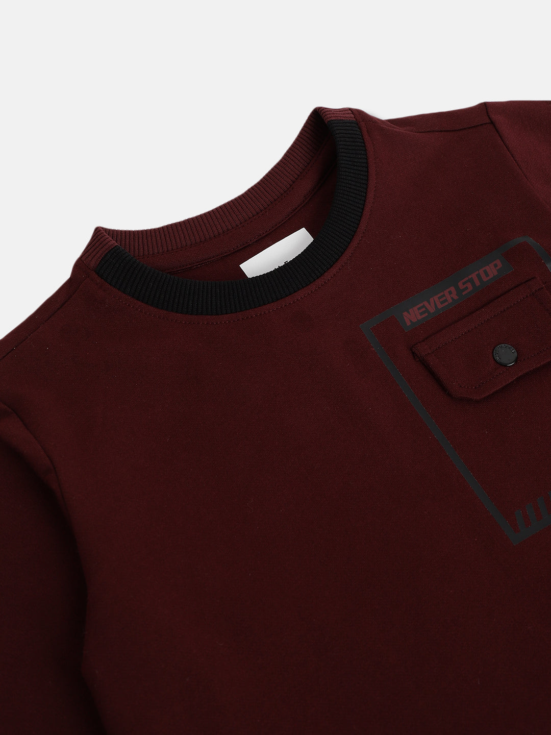 Blue Giraffe Kids Burgundy Fashion Regular Fit T-Shirt