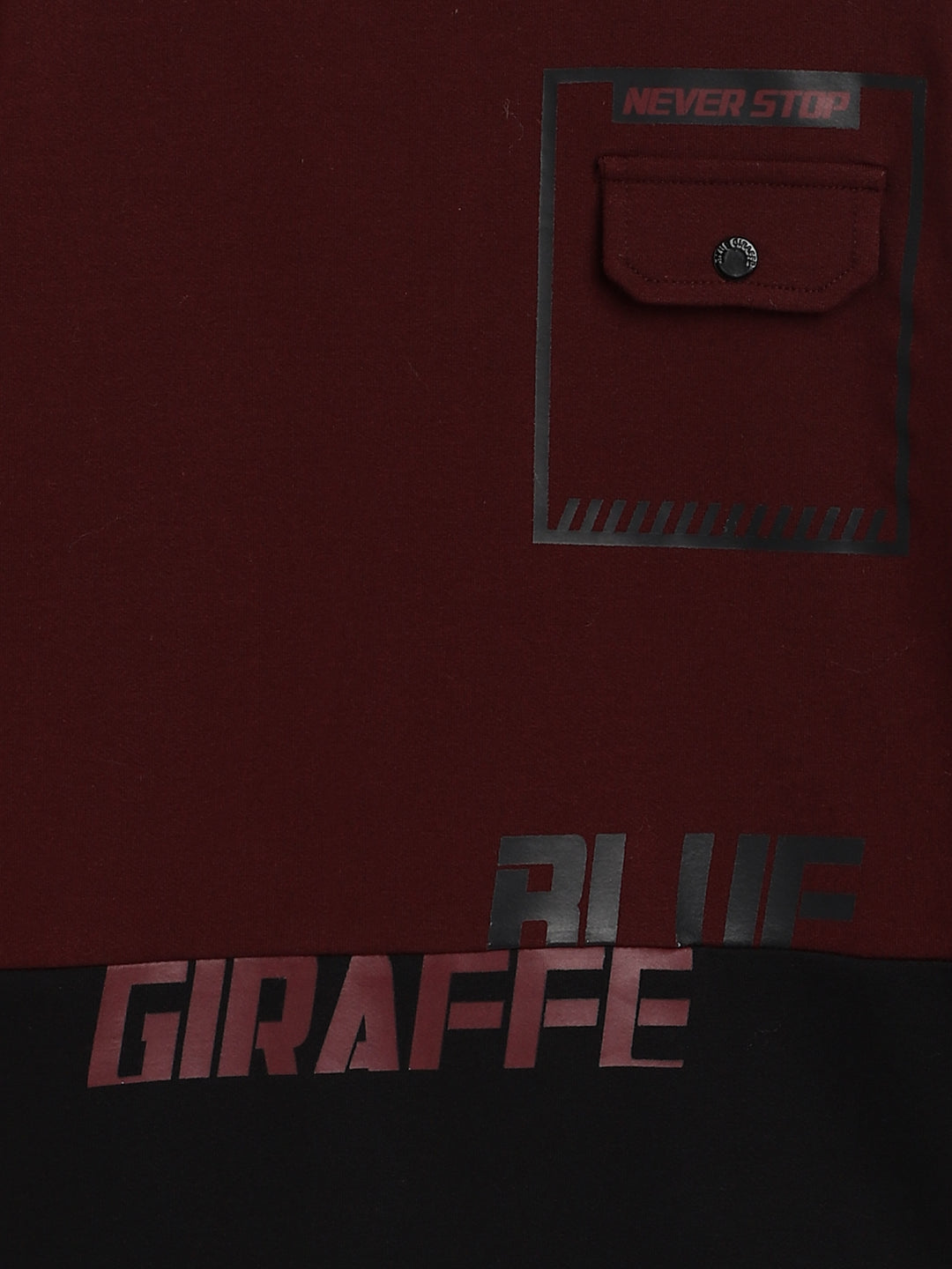 Blue Giraffe Kids Burgundy Fashion Regular Fit T-Shirt