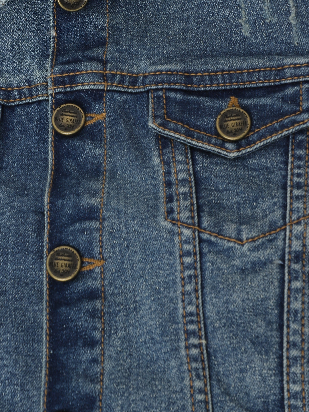 Blue Giraffe Boys Solid Full Sleeves Collar Jacket