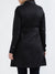 Centre Stage Women Solid Collar Full Sleeves Overcoat