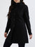 Centre Stage Women Solid High Neck Full Sleeves Overcoat