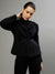 Centre Stage Women Solid Turtle Neck Full Sleeves Jacket