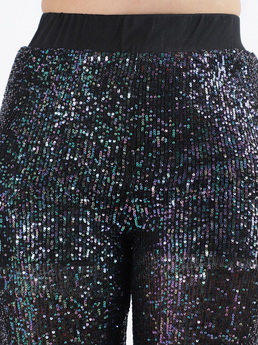 Centre Stage Women Multi Embellished Flared Trouser