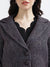 Centre Stage Women Solid Notched Lapel Full Sleeves Blazer