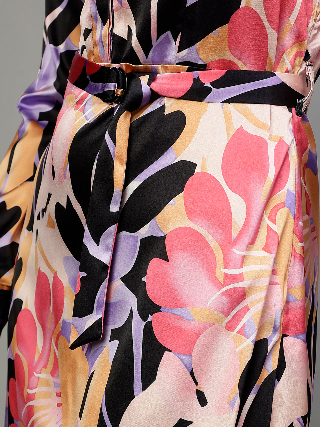 Centre Stage Women Printed Collar Full Sleeves Dress