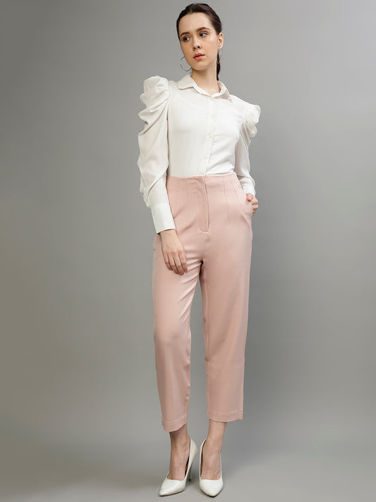 Centre Stage Women Solid Slim Fit Trouser