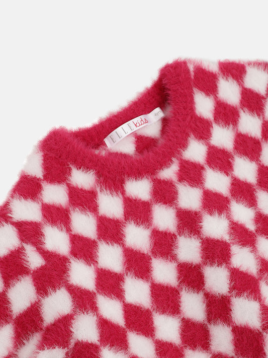 Elle Girls Printed Full Sleeves Round Neck Sweater