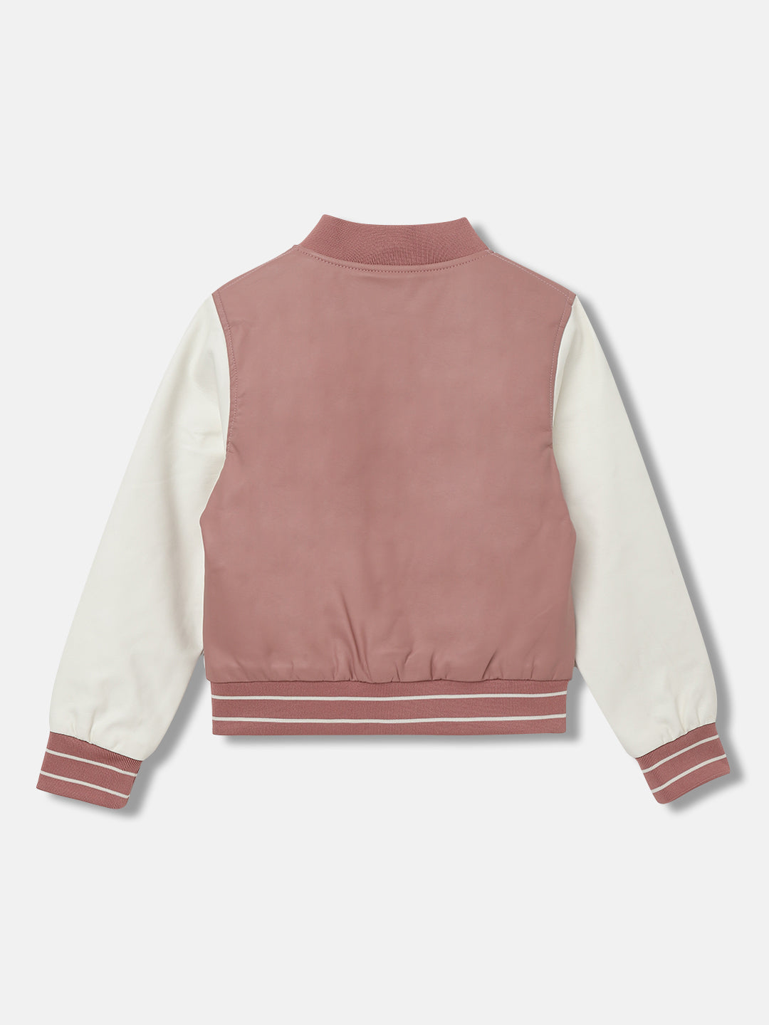 Elle Girls Multicolored Colourblocked Stand Collar Long Sleeves Bomber Jacket