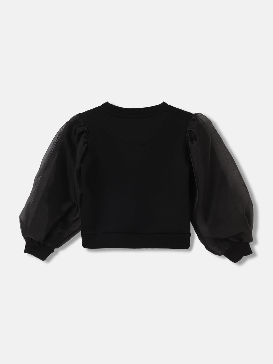 Elle Girls Solid Full Sleeves Round Neck Sweatshirt