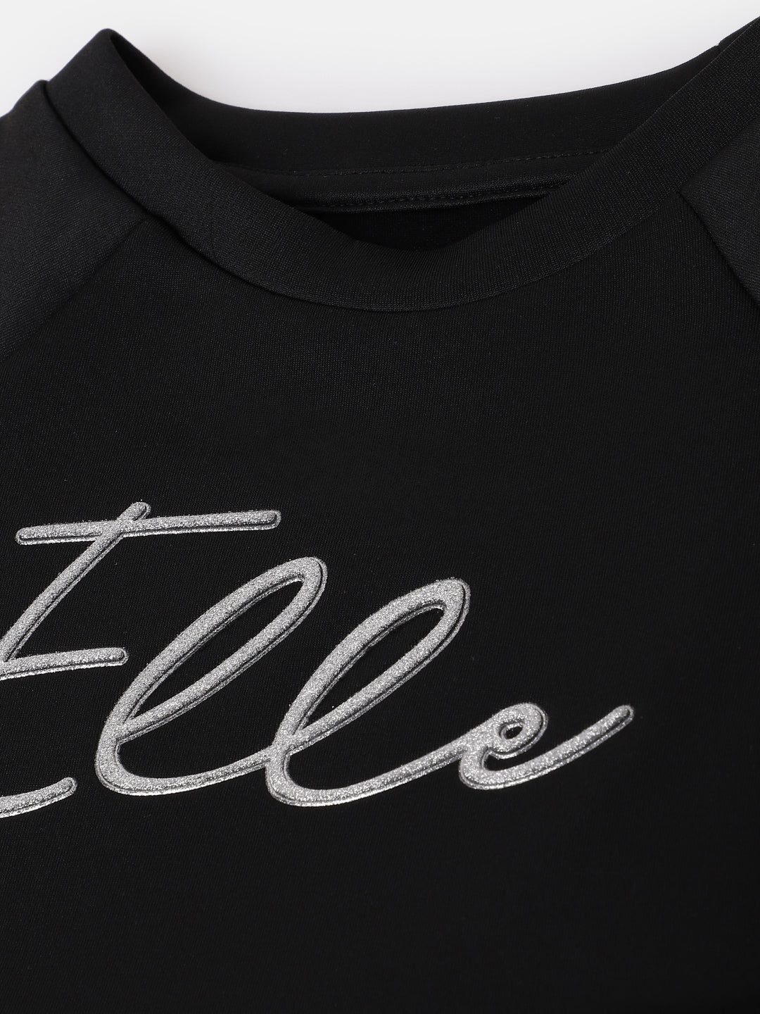 Elle Girls Solid Full Sleeves Round Neck Dress