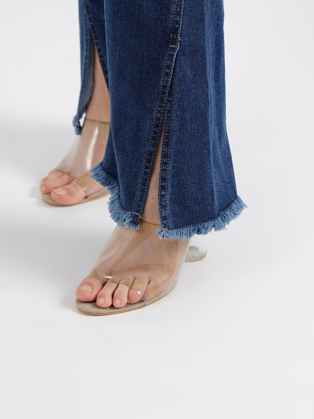 Elle Women Solid Flared Jeans