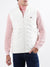 Iconic Men White Solid Stand Collar Jacket