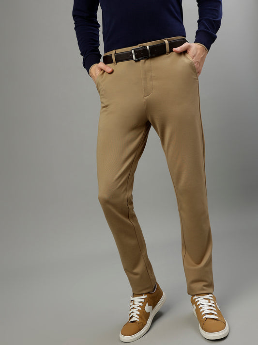 Iconic Men Solid Slim Fit Trouser