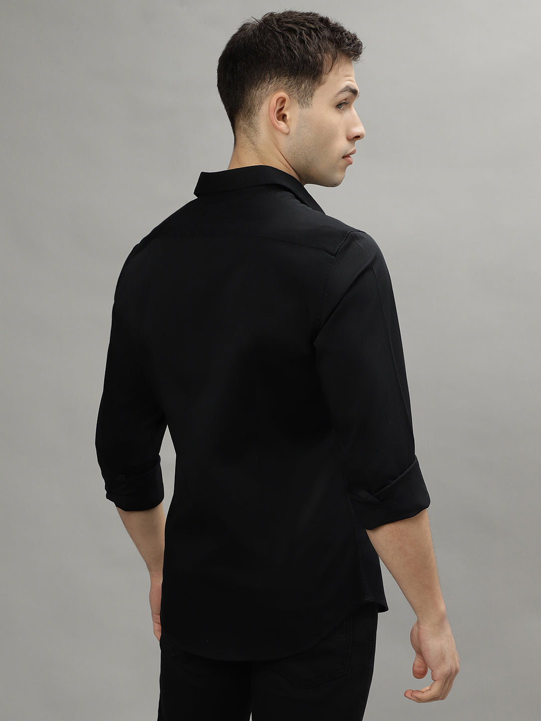 Iconic Black Fashion Slim Fit Shirt