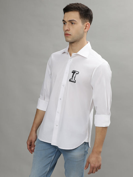 Iconic White Fashion Regular Fit Shirt