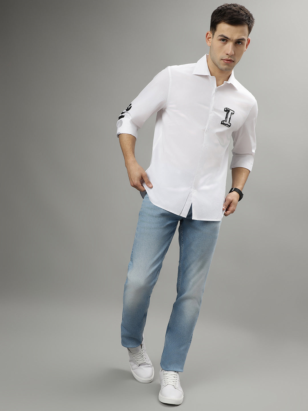 Iconic White Fashion Regular Fit Shirt