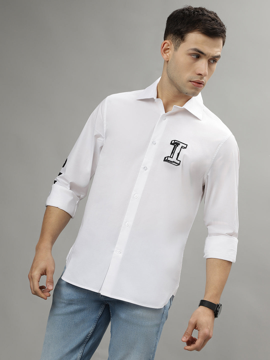 Iconic White Fashion Regular Fit Shirt