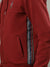 Iconic Men Red Solid Hooded Long Sleeves Sweatshirt