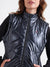 Iconic Women Solid Sleeveless Stand Collar Jacket