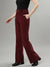 Iconic Women Solid High-rise Regular Fit Trousers