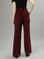 Iconic Women Solid High-rise Regular Fit Trousers