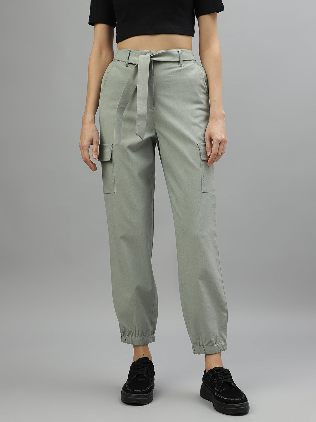 Iconic Women Solid Regular Fit Track Pants