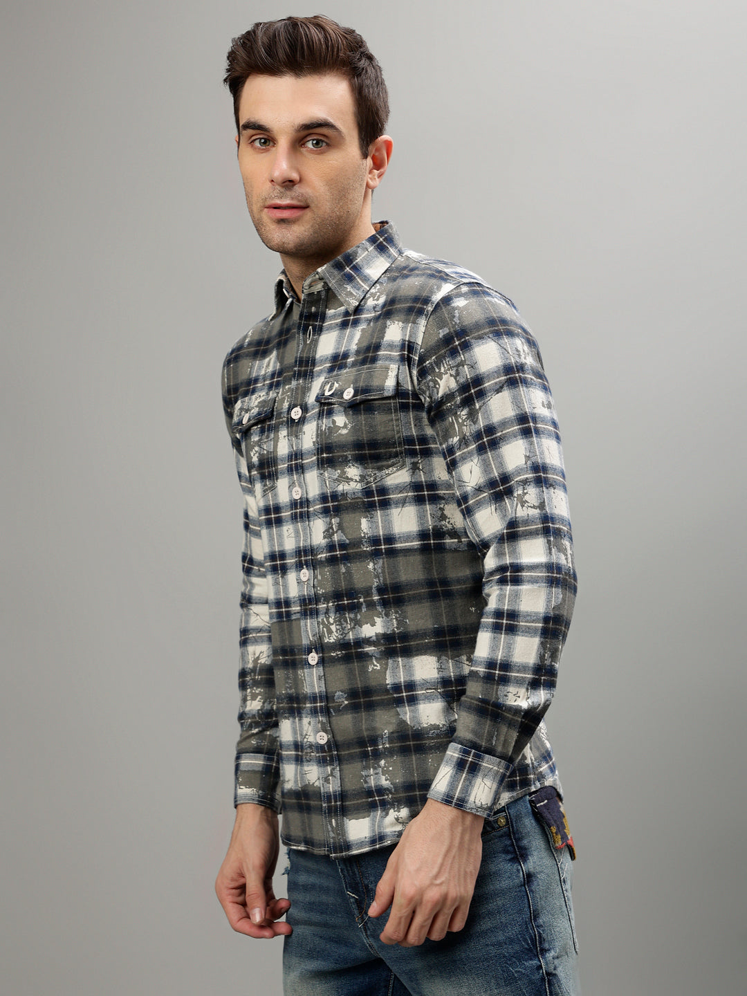 True Religion Multi Fashion Checked Regular fit Shirt