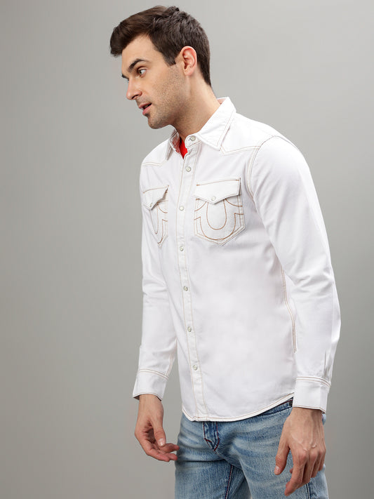 True Religion White Fashion Regular fit Shirts