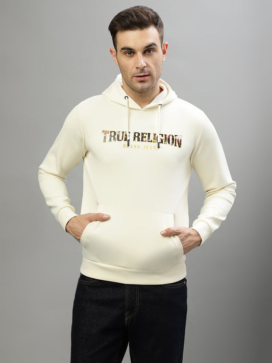 True Religion Men Printed Hooded Full Sleeves Sweatshirt