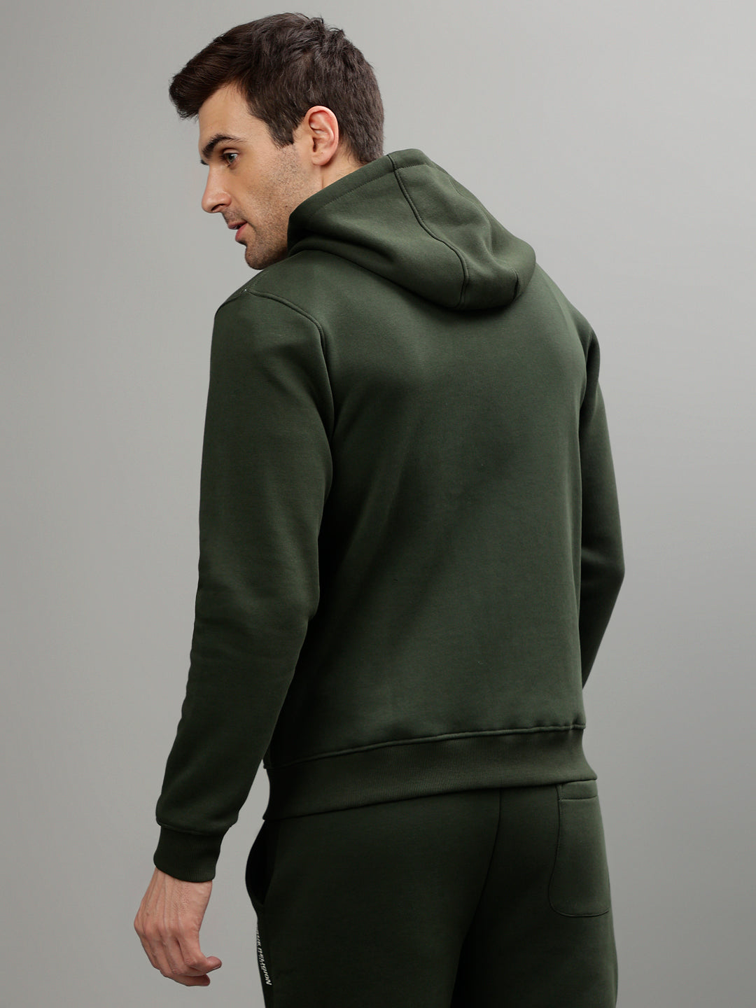 True Religion Men Solid Hooded Full Sleeves Sweatshirt