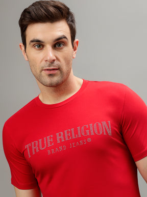 True Religion Men Solid Round Neck Short Sleeves T-Shirt