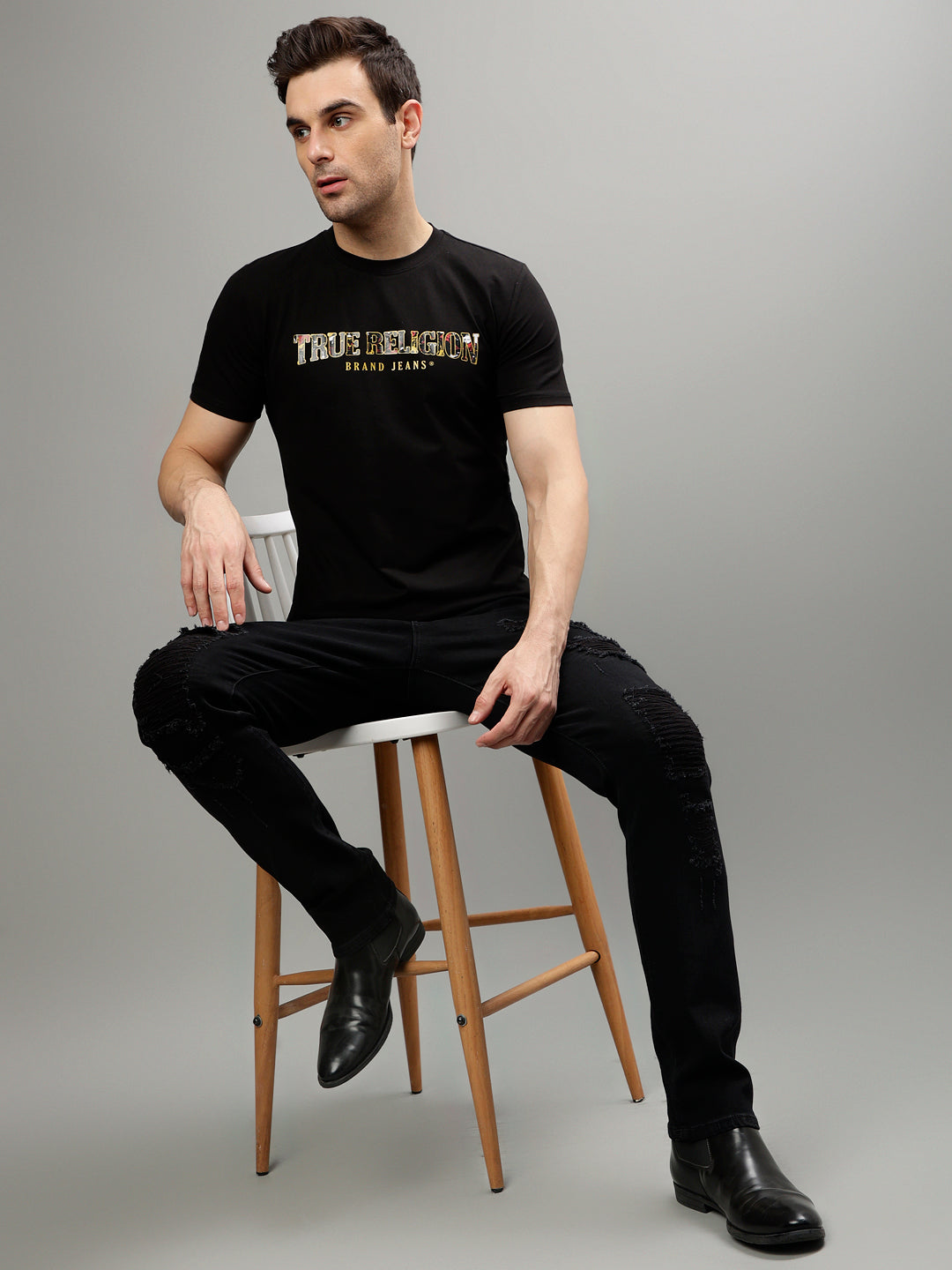 True Religion Black Fashion Regular fit T-Shirts