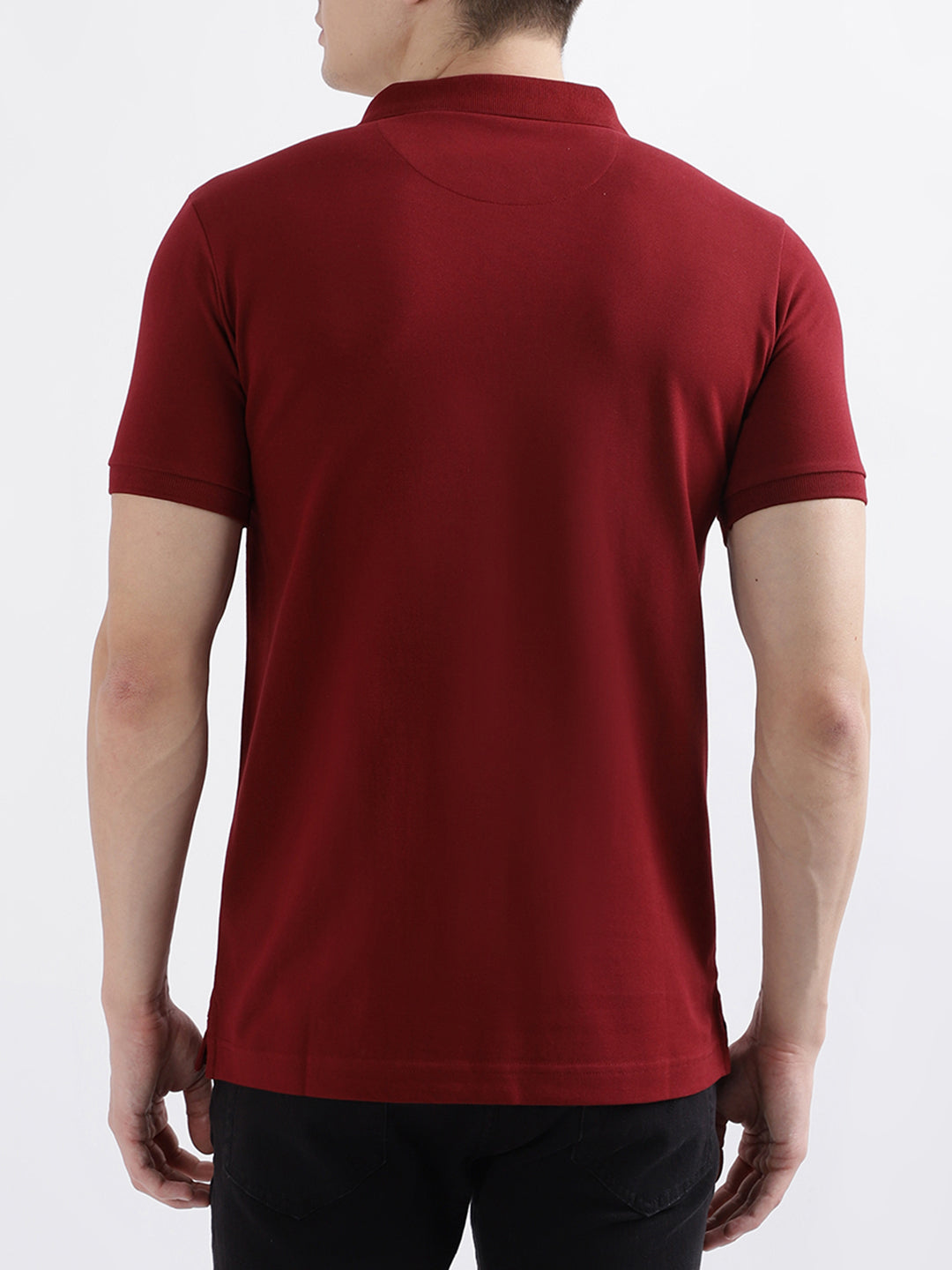 True Religion Maroon Fashion Regular Fit Polo T-Shirt