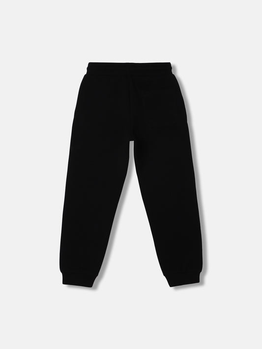 True Religion Boys Black Solid Regular Fit Trackpants