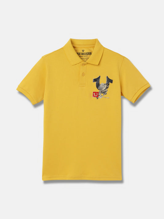 True Religion Kids Yellow Fashion Regular Fit Polo T-Shirt