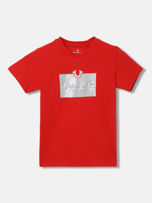 True Religion Kids Red Fashion Printed Regular Fit T-Shirt